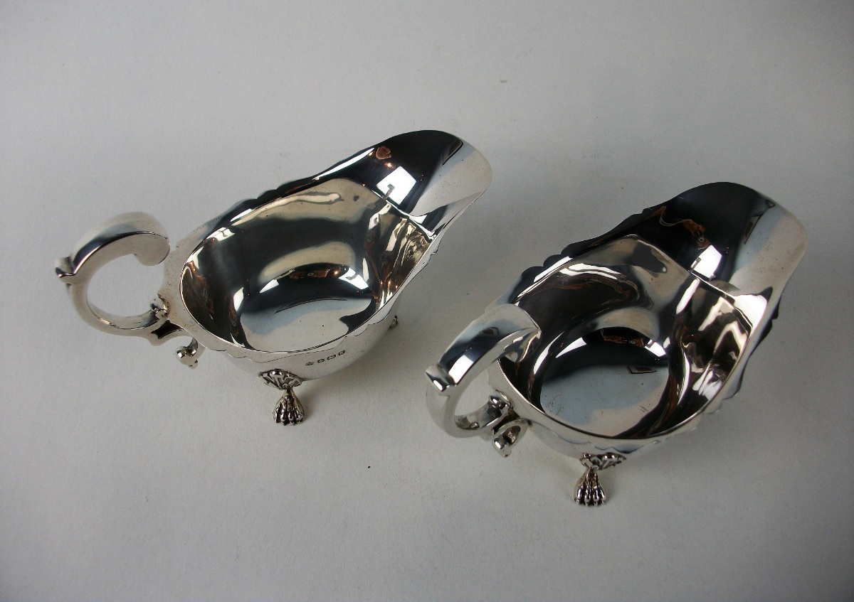 Pair of Silver Sauce Boats Birmingham 1937